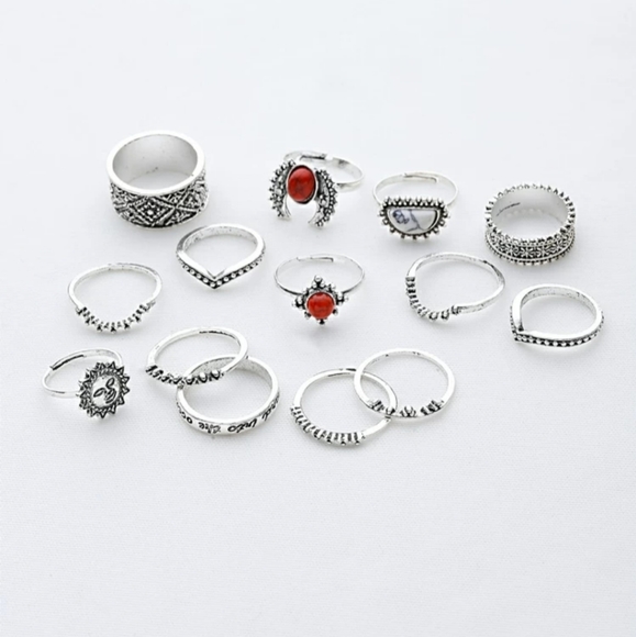 *Guinevere* Boho Ring Set - Picture 3 of 5